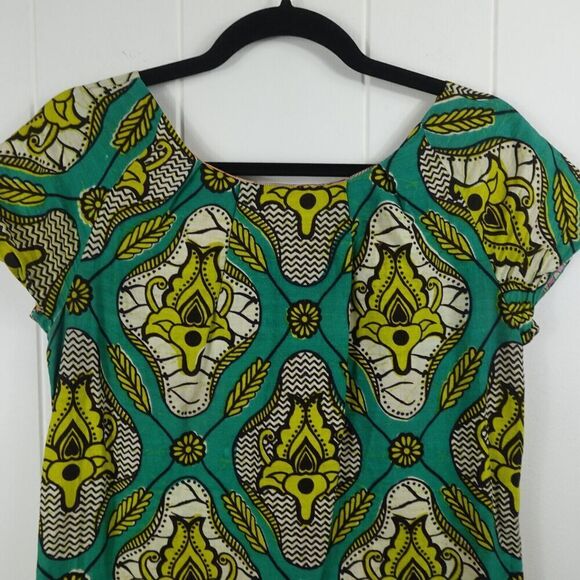 Dema Womens Abstract Floral Cotton Dress Medium - Picture 7 of 11